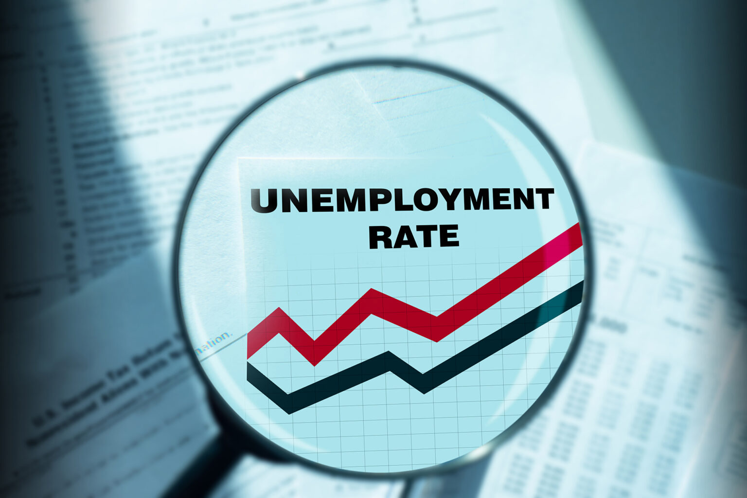 Unemployment,Rate,Graph,Is,Increasing.,Inscription,Unemployment,Rate,Under,A